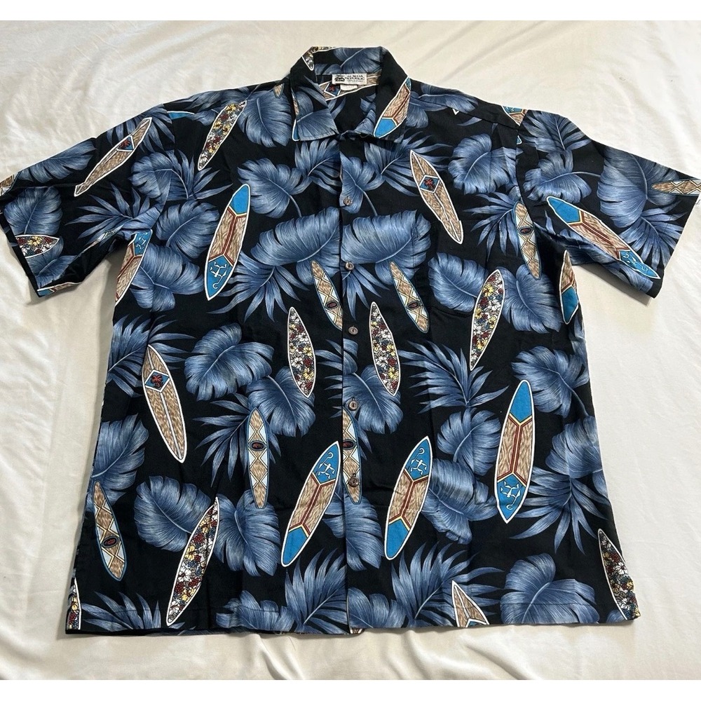 Vintage Aloha Republic Mens XL Hawaiian Shirt Cotton Made in Hawaii
